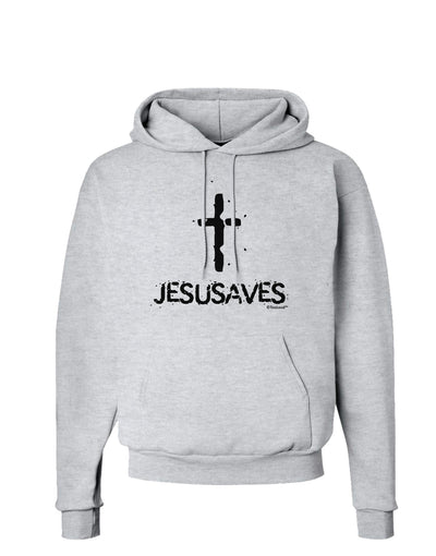 JESUSAVES - Jesus Saves Cross Design Hoodie Sweatshirt by TooLoud-Hoodie-TooLoud-AshGray-Small-Davson Sales