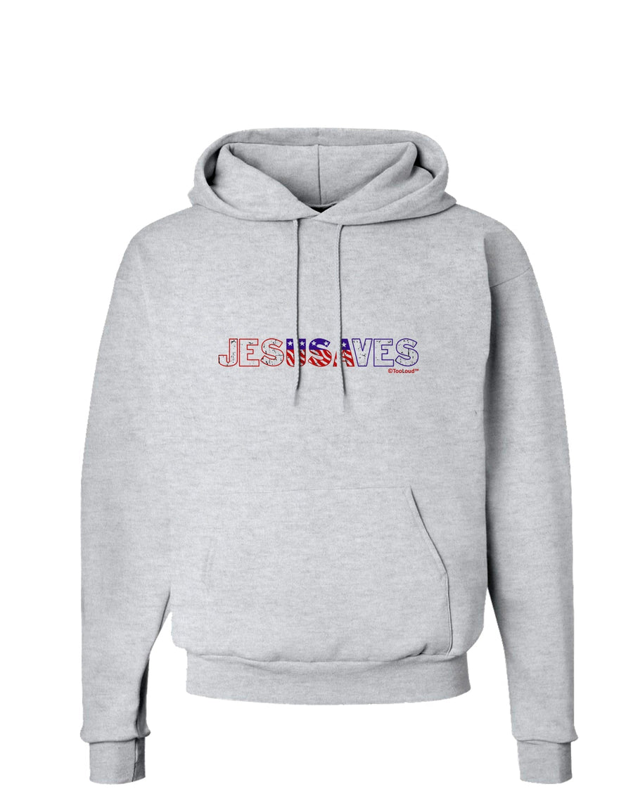 JesUSAves - Jesus Saves USA Design Hoodie Sweatshirt by TooLoud-Hoodie-TooLoud-White-Small-Davson Sales