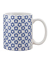 Jewish-inspired 11 oz Coffee Mug with Stars of David Print - Crafted by a Drinkware Expert-11 OZ Coffee Mug-TooLoud-White-Davson Sales