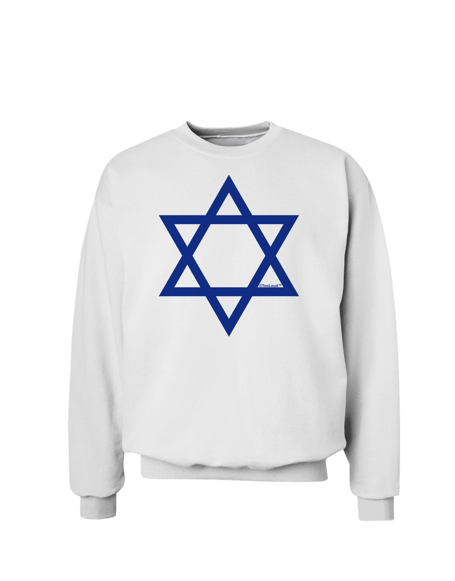 Jewish Star of David Sweatshirt by TooLoud-Sweatshirts-TooLoud-White-Small-Davson Sales