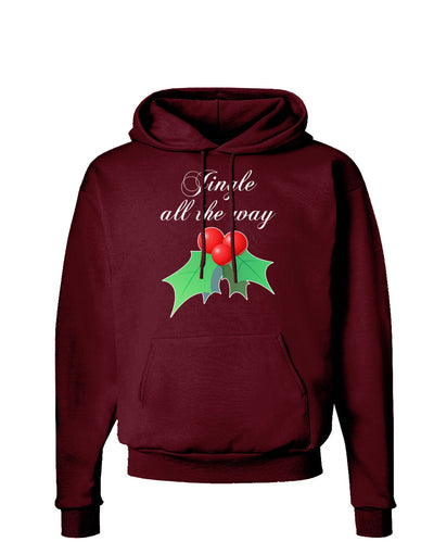 Jingle All the Way - holly Dark Hoodie Sweatshirt-Hoodie-TooLoud-Maroon-Small-Davson Sales