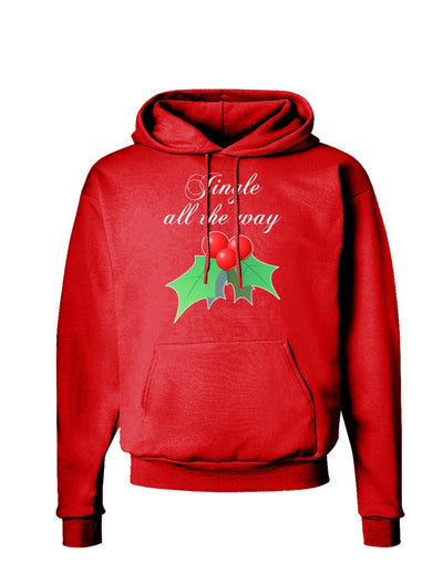 Jingle All the Way - holly Dark Hoodie Sweatshirt-Hoodie-TooLoud-Red-Small-Davson Sales