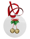 Jingle Balls Circular Metal Ornament-Ornament-TooLoud-White-Davson Sales