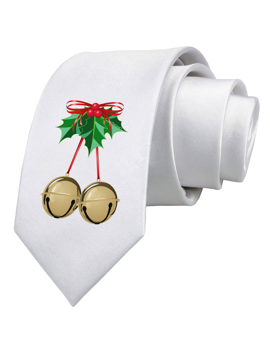 Jingle Balls Printed White Necktie