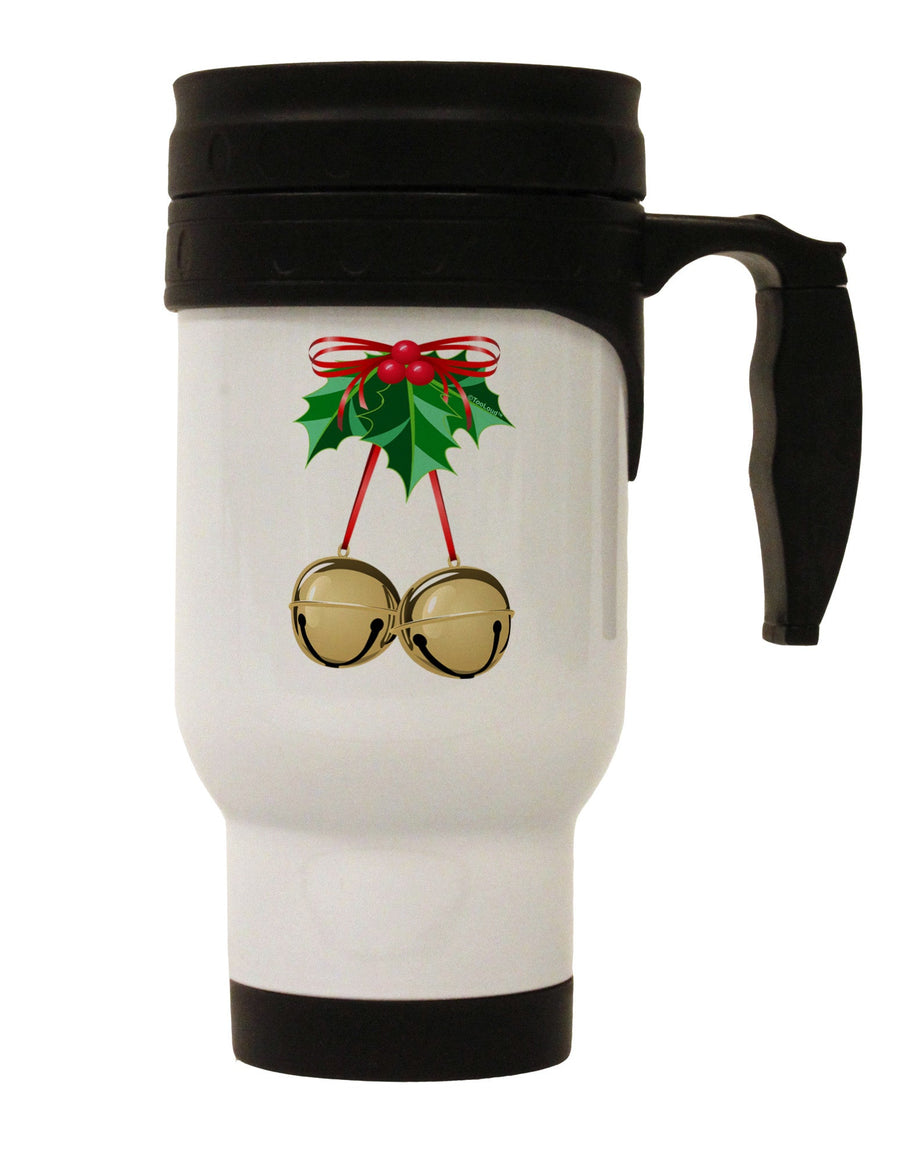 Jingle Balls Stainless Steel 14oz Travel Mug-Travel Mugs-TooLoud-White-Davson Sales