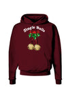 Jingle Balls with Text Dark Hoodie Sweatshirt-Hoodie-TooLoud-Maroon-Small-Davson Sales