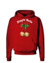 Jingle Balls with Text Dark Hoodie Sweatshirt-Hoodie-TooLoud-Red-Small-Davson Sales