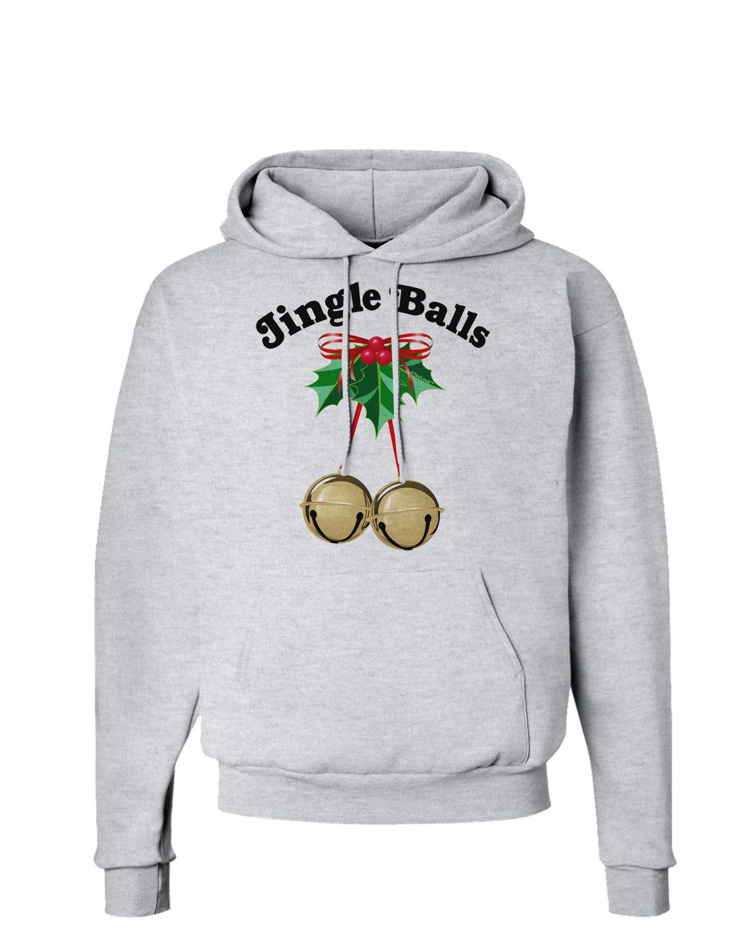 Jingle Balls with Text Hoodie Sweatshirt-Hoodie-TooLoud-AshGray-Small-Davson Sales