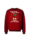 Jingle Bells All the way Adult Dark Sweatshirt-Sweatshirts-TooLoud-Deep-Red-Small-Davson Sales