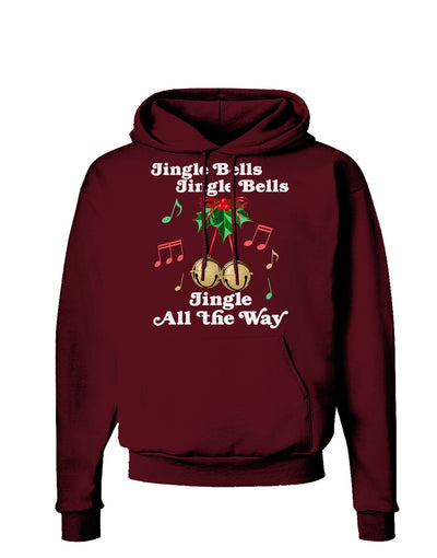 Jingle Bells All the way Dark Hoodie Sweatshirt-Hoodie-TooLoud-Maroon-Small-Davson Sales