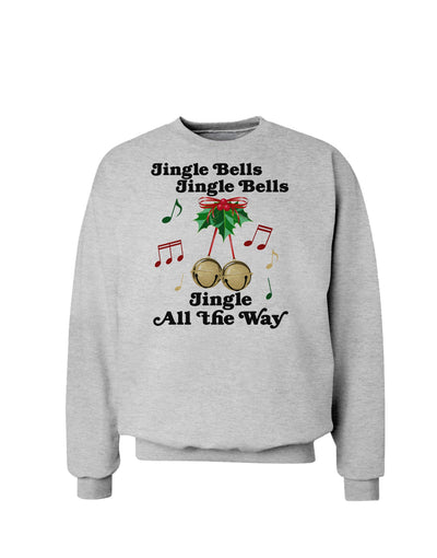 Jingle Bells All the way Sweatshirt-Sweatshirts-TooLoud-AshGray-Small-Davson Sales