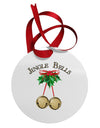 Jingle Bells Circular Metal Ornament by TooLoud-Ornament-TooLoud-White-Davson Sales