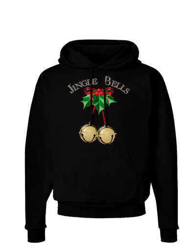 Jingle Bells Dark Hoodie Sweatshirt by-Hoodie-TooLoud-Black-Small-Davson Sales