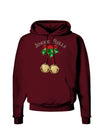 Jingle Bells Dark Hoodie Sweatshirt by-Hoodie-TooLoud-Maroon-Small-Davson Sales