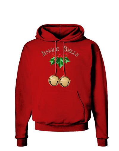 Jingle Bells Dark Hoodie Sweatshirt by-Hoodie-TooLoud-Red-Small-Davson Sales