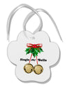 Jingle My Bells Paw Print Shaped Ornament-Ornament-TooLoud-White-Davson Sales