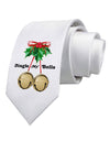 Jingle My Bells Printed White Necktie