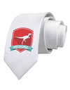 Jurassic Abelisaurus Dinosaur Design Printed White Necktie by TooLoud