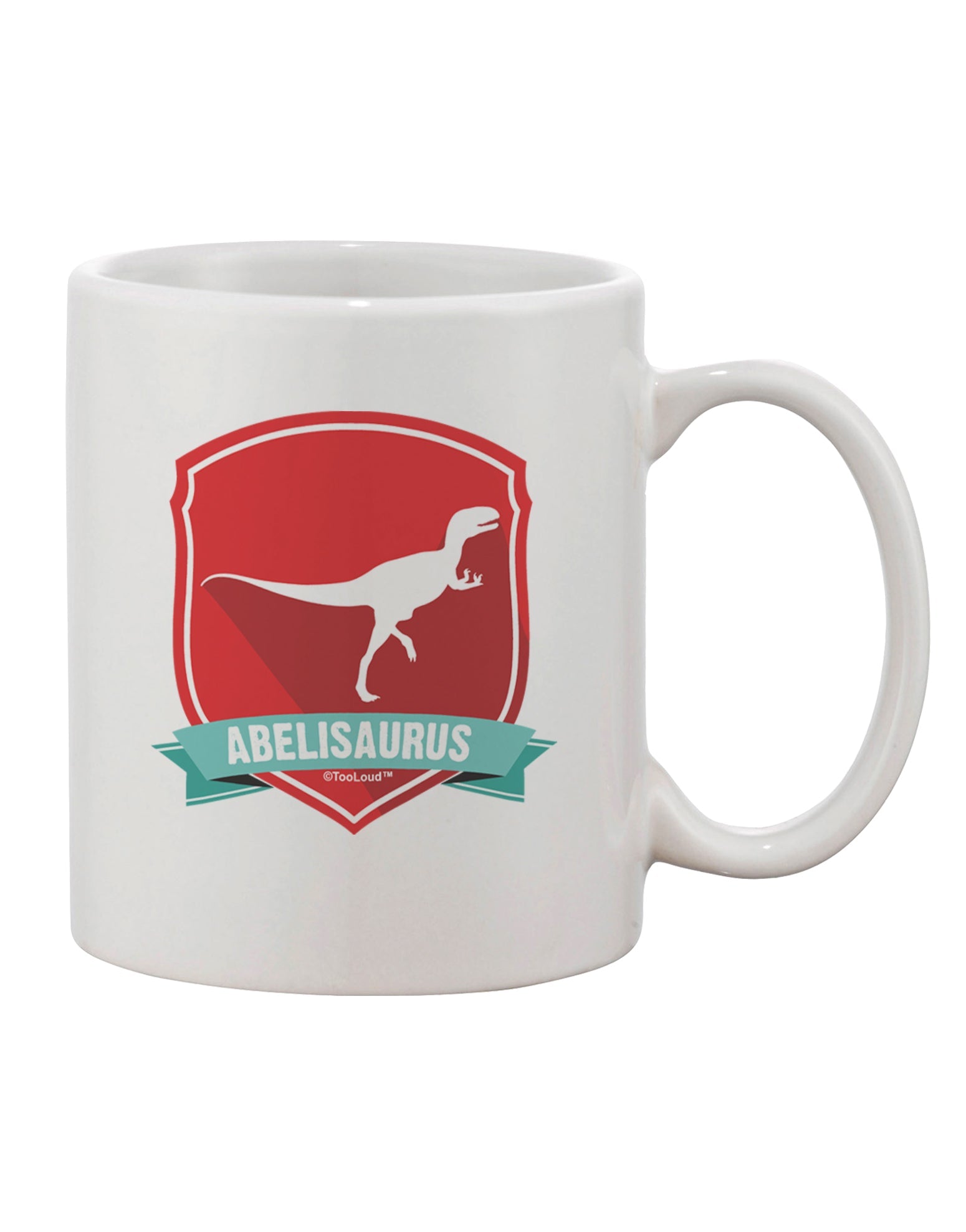 Jurassic Abelisaurus Dinosaur Themed 11 oz Coffee Mug - Expertly Crafted by TooLoud-11 OZ Coffee Mug-TooLoud-White-Davson Sales
