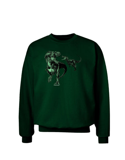 Jurassic Dinosaur Design 1 Adult Dark Sweatshirt by TooLoud-Sweatshirts-TooLoud-Deep-Forest-Green-Small-Davson Sales