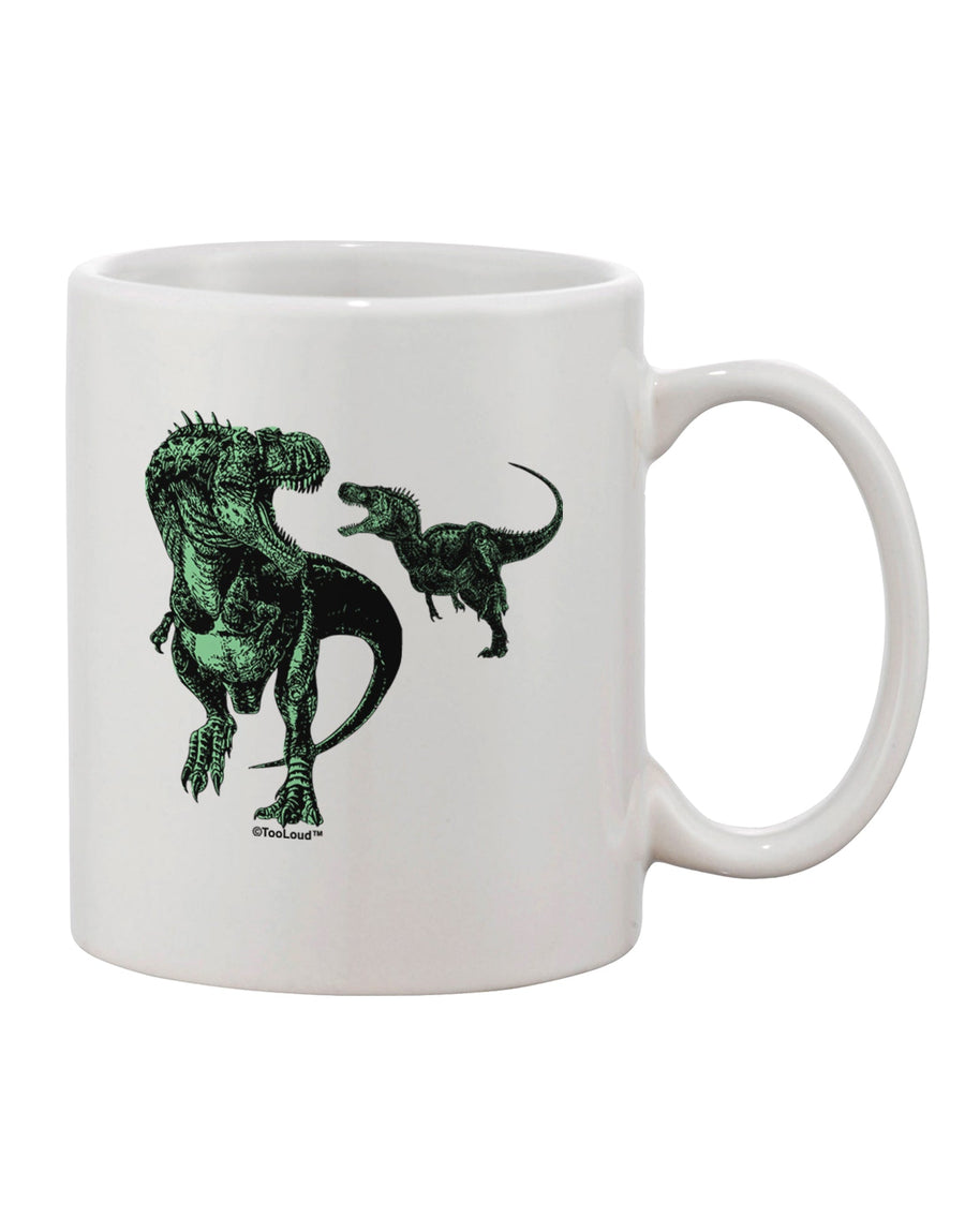 Jurassic Dinosaur Design 1: Exquisite 11 oz Coffee Mug - Crafted by a Drinkware Expert-11 OZ Coffee Mug-TooLoud-White-Davson Sales