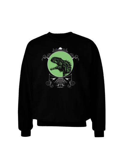 Jurassic Dinosaur Face Adult Dark Sweatshirt by TooLoud-Sweatshirts-TooLoud-Black-Small-Davson Sales