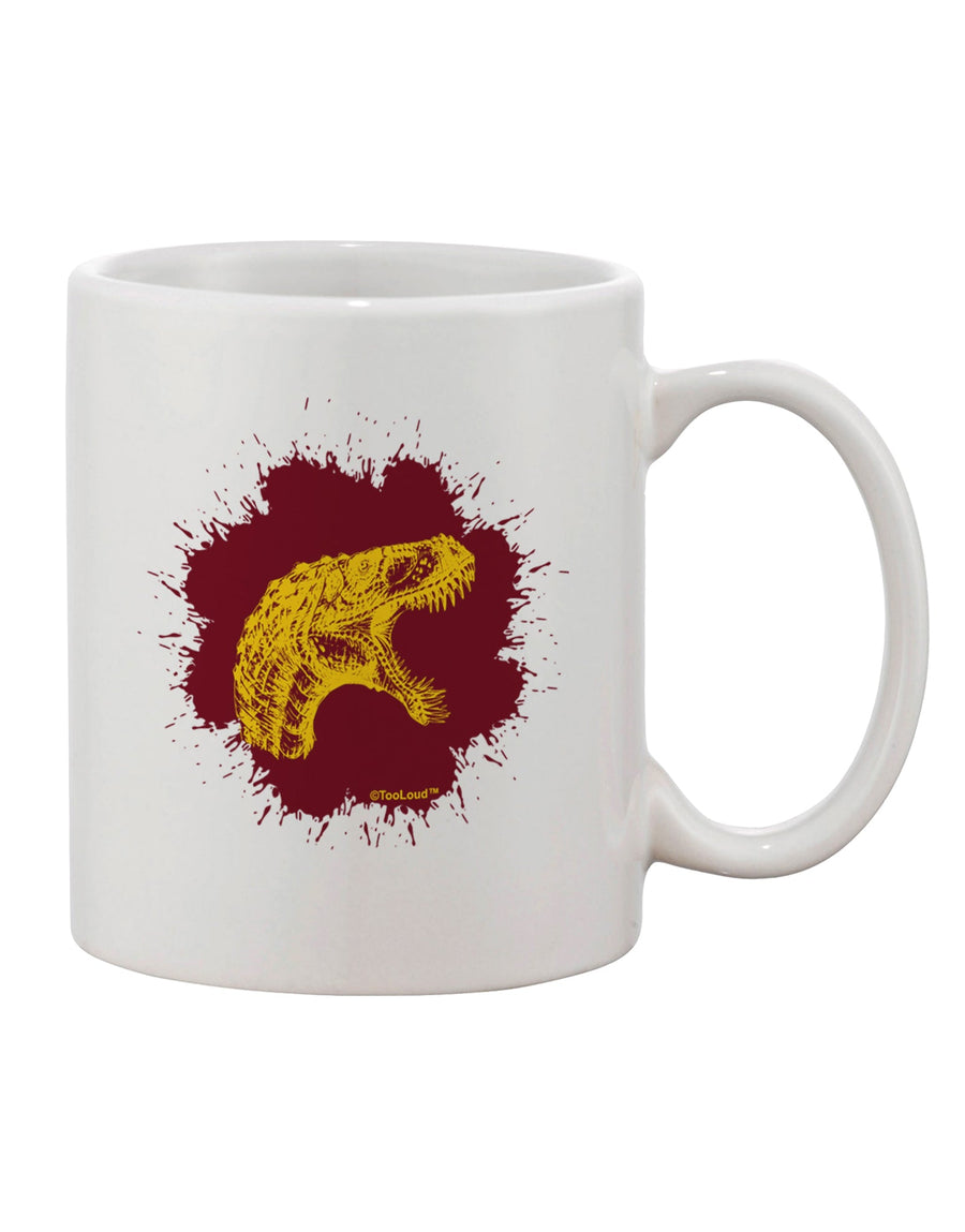 Jurassic Dinosaur Face Blood Splatter Printed 11 oz Coffee Mug - Expertly Crafted Drinkware by TooLoud-11 OZ Coffee Mug-TooLoud-White-Davson Sales