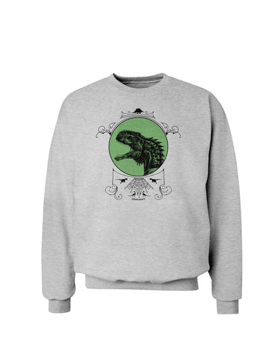 Jurassic Dinosaur Face Sweatshirt by TooLoud-Sweatshirts-TooLoud-AshGray-Small-Davson Sales