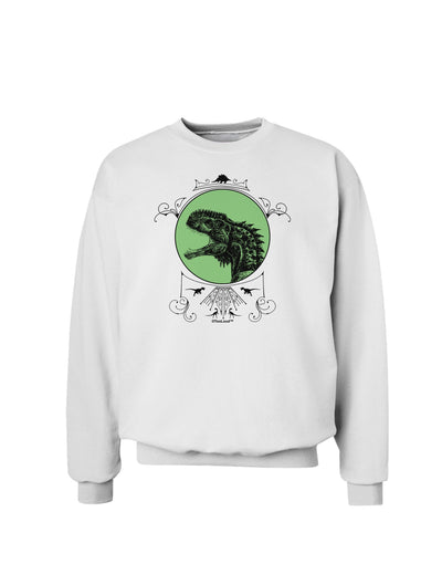 Jurassic Dinosaur Face Sweatshirt by TooLoud-Sweatshirts-TooLoud-White-Small-Davson Sales