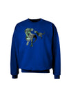 Jurassic Dinosaur Metallic - Silver Adult Dark Sweatshirt by TooLoud-Sweatshirts-TooLoud-Deep-Royal-Blue-Small-Davson Sales