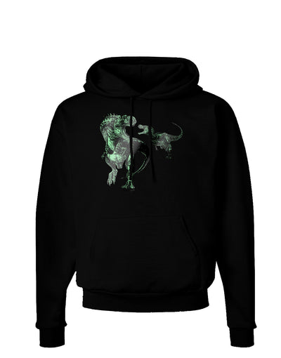 Jurassic Dinosaur Metallic - Silver Dark Hoodie Sweatshirt by TooLoud-Hoodie-TooLoud-Black-Small-Davson Sales