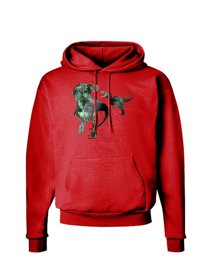 Jurassic Dinosaur Metallic - Silver Hoodie Sweatshirt by TooLoud-Hoodie-TooLoud-Red-Small-Davson Sales