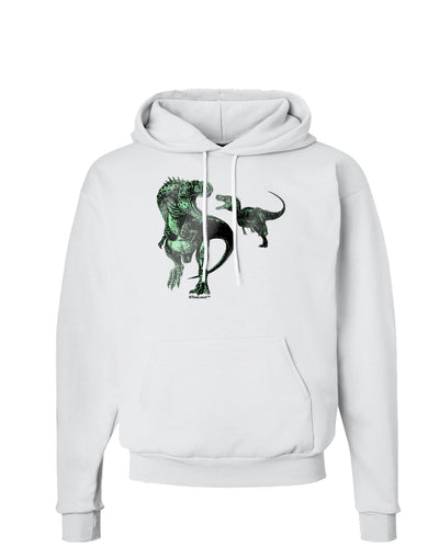 Jurassic Dinosaur Metallic - Silver Hoodie Sweatshirt by TooLoud-Hoodie-TooLoud-White-Small-Davson Sales