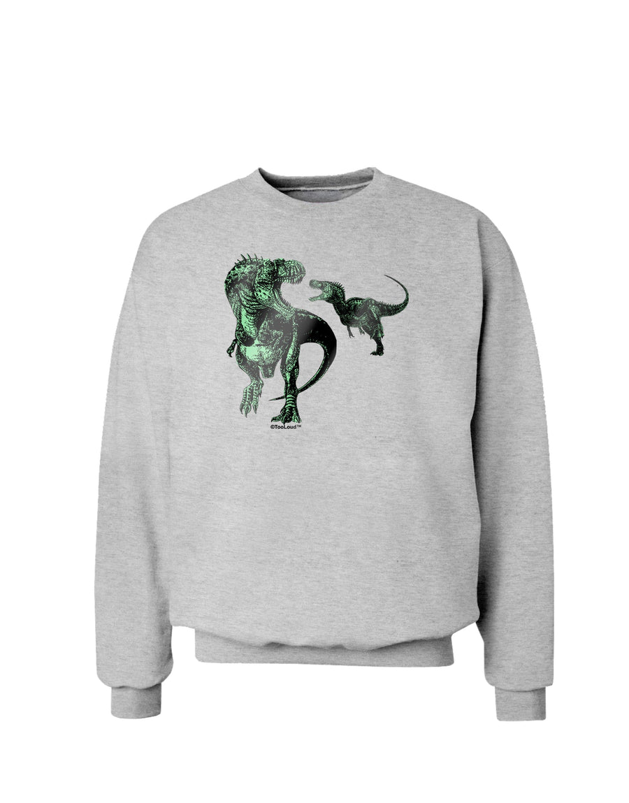 Jurassic Dinosaur Metallic - Silver Sweatshirt by TooLoud-Sweatshirts-TooLoud-White-Small-Davson Sales