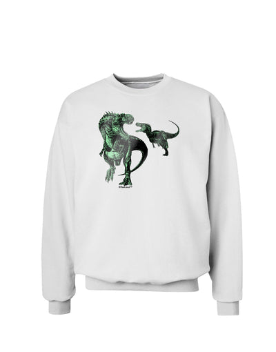 Jurassic Dinosaur Metallic - Silver Sweatshirt by TooLoud-Sweatshirts-TooLoud-White-Small-Davson Sales