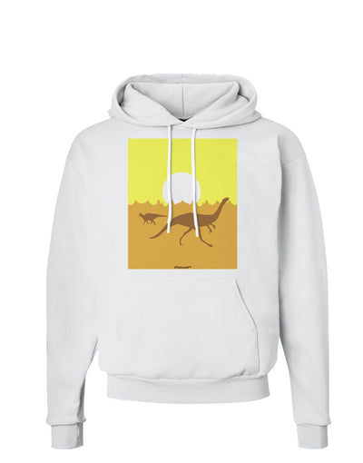 Jurassic Dinosaur Sunrise Hoodie Sweatshirt by TooLoud-Hoodie-TooLoud-White-Small-Davson Sales