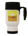 Jurassic Dinosaur Sunrise Stainless Steel 14 OZ Travel Mug - Expertly Crafted for Drinkware Enthusiasts by TooLoud-Travel Mugs-TooLoud-White-Davson Sales