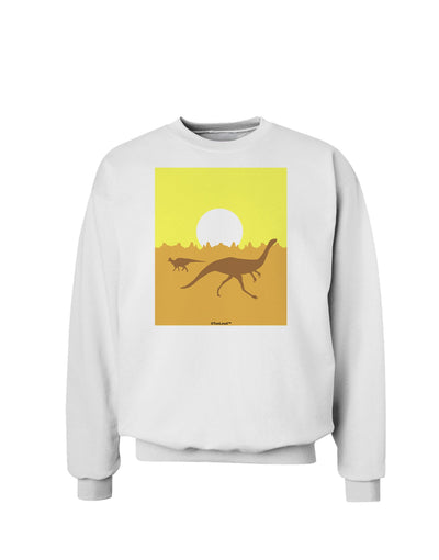 Jurassic Dinosaur Sunrise Sweatshirt by TooLoud-Sweatshirts-TooLoud-White-Small-Davson Sales