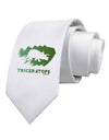 Jurassic Triceratops Design Printed White Necktie by TooLoud