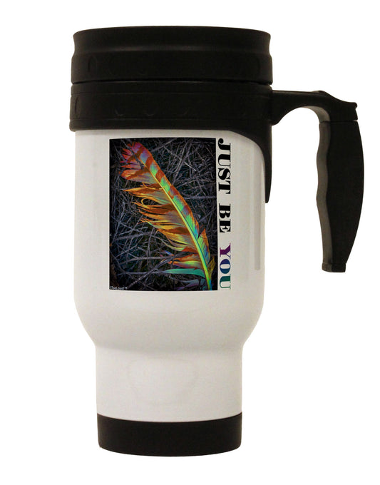 Just Be You - Unique Stainless Steel 14oz Travel Mug-Travel Mugs-TooLoud-White-Davson Sales