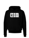 K Text Bubble Dark Hoodie Sweatshirt-Hoodie-TooLoud-Black-Small-Davson Sales