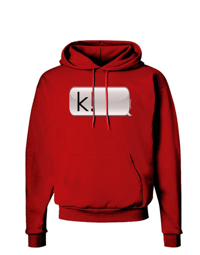 K Text Bubble Dark Hoodie Sweatshirt-Hoodie-TooLoud-Red-Small-Davson Sales