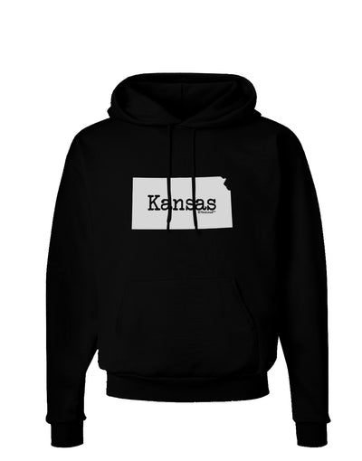 Kansas - United States Shape Dark Hoodie Sweatshirt by TooLoud-Hoodie-TooLoud-Black-Small-Davson Sales