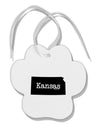 Kansas - United States Shape Paw Print Shaped Ornament-Ornament-TooLoud-White-Davson Sales