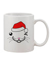 Kattio Santa Hat Boy Cat Printed 11 oz Coffee Mug - A Must-Have for Drinkware Enthusiasts-11 OZ Coffee Mug-TooLoud-White-Davson Sales