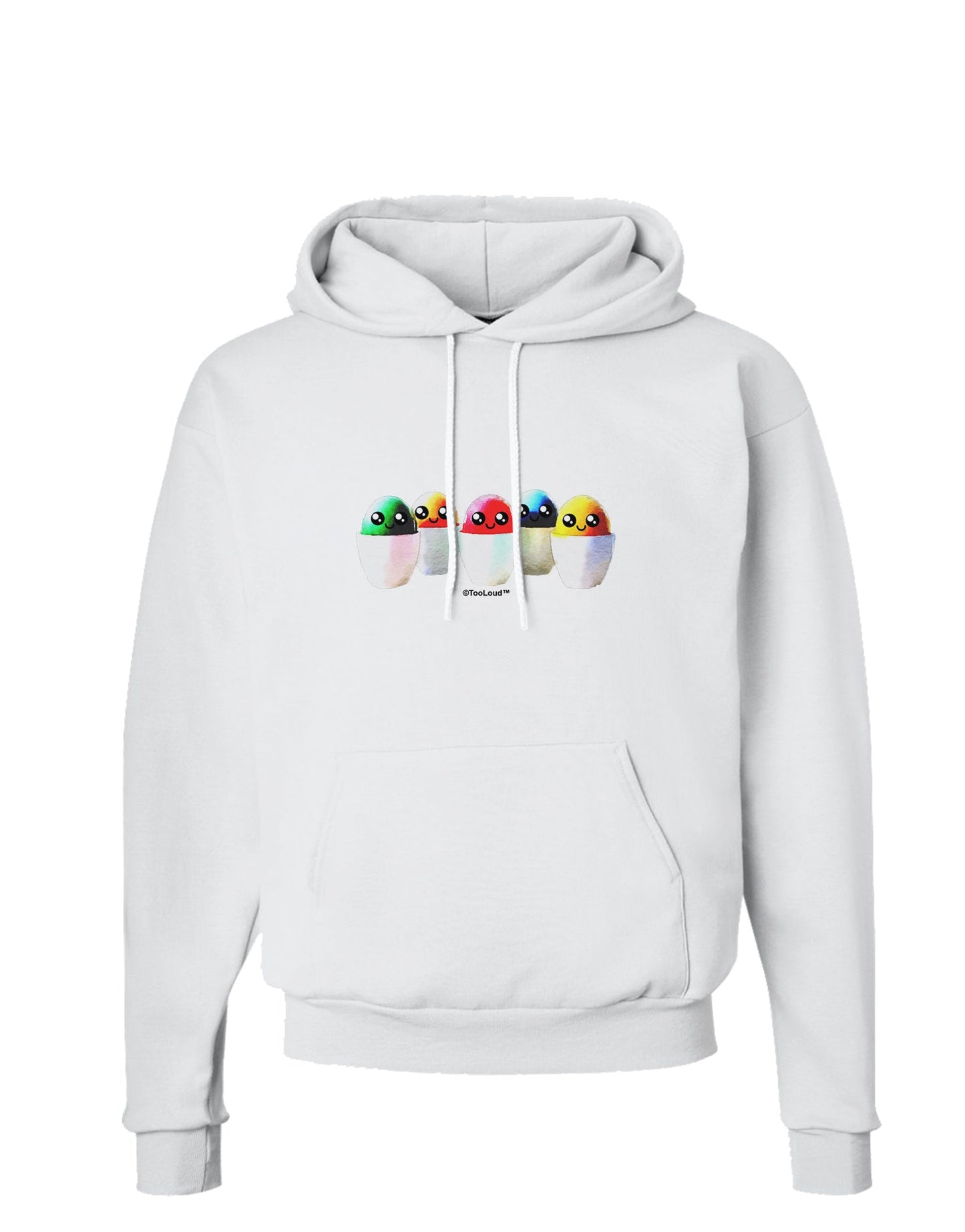 Kawaii Easter Eggs - No Text Hoodie Sweatshirt by TooLoud-Hoodie-TooLoud-White-Small-Davson Sales