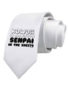 Kawaii in the Streets Senpai in the Sheets Printed White Necktie by TooLoud