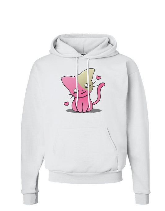 Kawaii Kitty Hoodie Sweatshirt-Hoodie-TooLoud-White-Small-Davson Sales