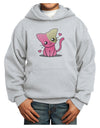 Kawaii Kitty Youth Hoodie Pullover Sweatshirt-Youth Hoodie-TooLoud-Ash-XS-Davson Sales