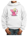 Kawaii Kitty Youth Hoodie Pullover Sweatshirt-Youth Hoodie-TooLoud-White-XS-Davson Sales